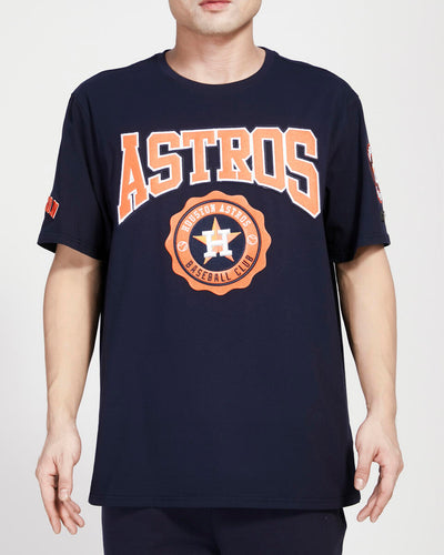 Men's Houston Astros Pro Standard Navy/Orange Taping T-Shirt