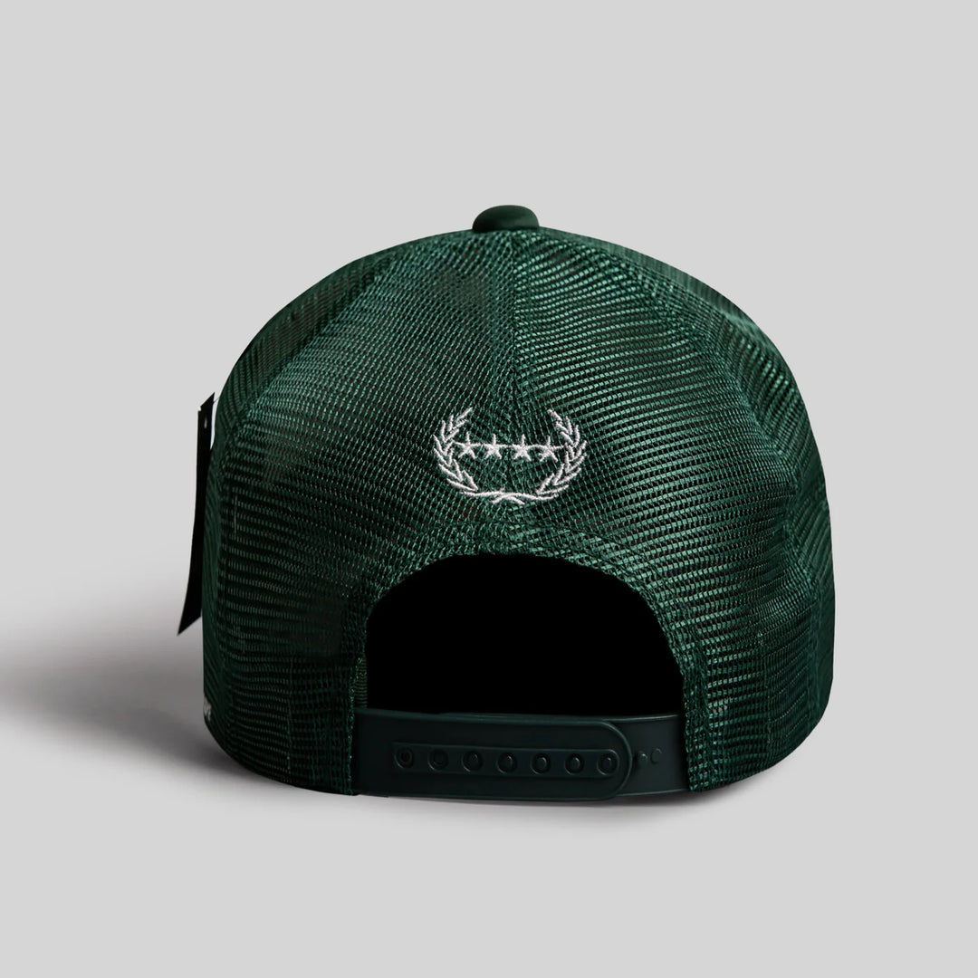 WE'RE ALL SCREWED FG GREEN TRUCKER HAT