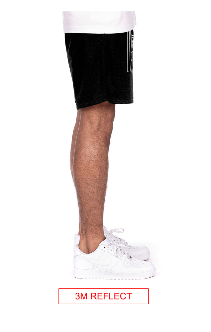 Katakana Shorts (3m reflect) -Black